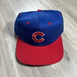 Vintage Chicago‎ Cubs Hat Snapback MLB Baseball Pepsi Signatures Blue Red Cap